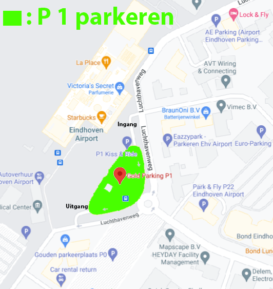 P1 Eindhoven Airport parkeren